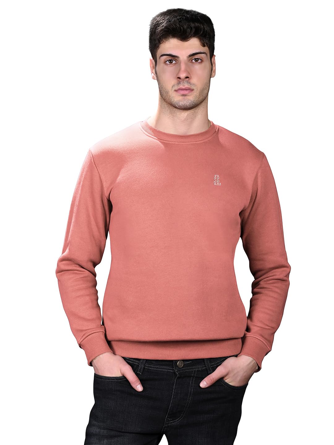 louis stitch Men's Signature Logo Printed Sweatshirt I Regular Fit Pullover I Roundneck I Sheen Finish Fabric I Premium Casual Wear | LS-SW-RN2 |-picture-30