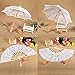 Esenlong Parapluie en dentelle + parasol éventail pour femme - Décoration de fête, danse et photographie