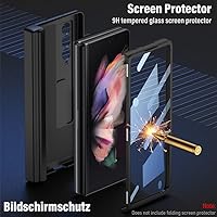 Vista 6 de Funda de teléfono para Samsung Galaxy Z Fold 3 5G con soporte para bolígrafo S y soporte de protección completa 360, protector de pantalla integrado