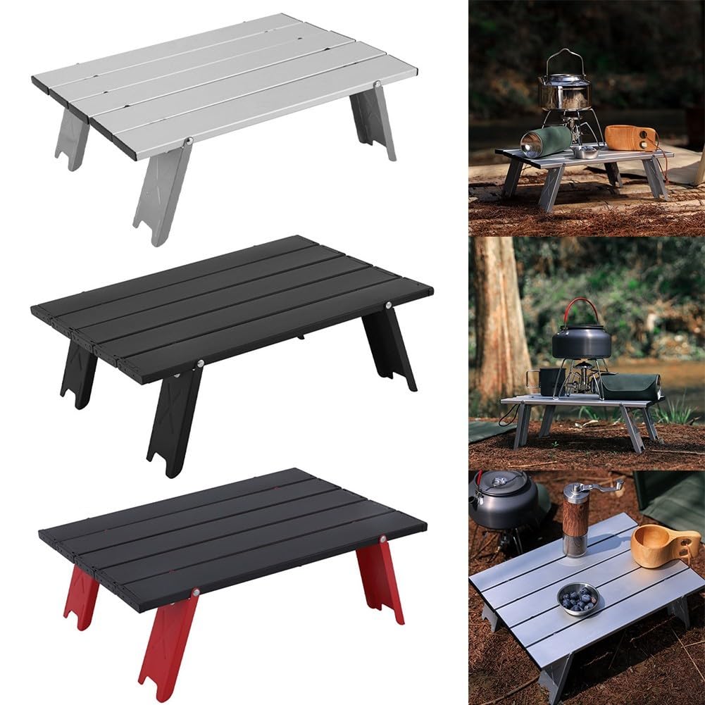 Table Pliante Portable Aluminium - Ultra Légère, Pour Camping, Pique-nique, Randonnée - Design Compact, Facile à Transporter