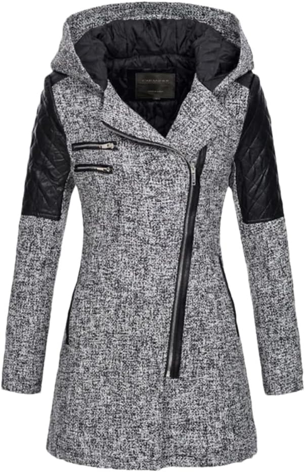 Women Hooded Parka Overcoat Warm Jacket Slim Coat Thick Winter Outwear Zipper