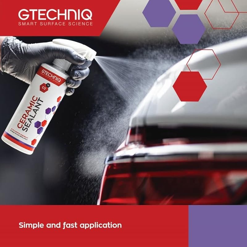 Gtechniq C2 Ceramic Sealant for Cars 16.9 fl oz | Quick Spray-On Paint Protection, Hydrophobic Barrier Repels Dirt & Water, Long-Lasting Gloss & Easy Application 16.9 Fl Oz (Pack of 1) single