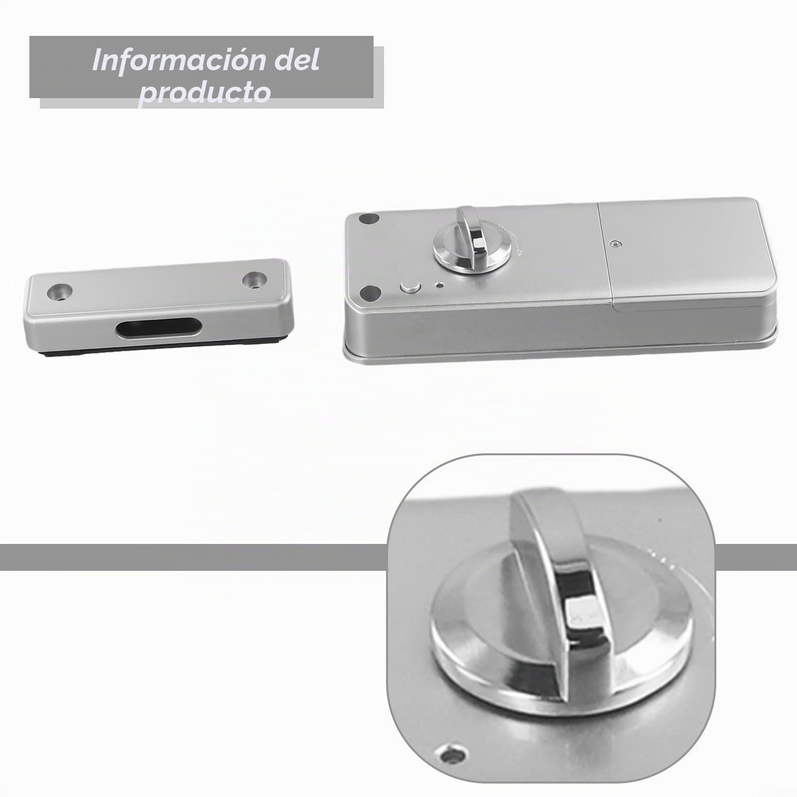 Cerradura de Puerta Invisible Inteligente Cerradura de Seguridad electrónica con Control de aplicación Tuya y desbloqueo de Tarjeta para Puertas de Madera Prevención de Ladrones en Interiores