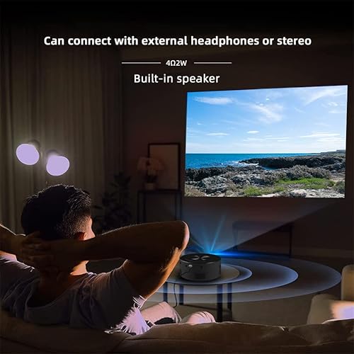 Miniatura 3 de Proyector portátil Mini proyector 2022 Video portátil Proyector de 1080p Proyector de teléfono compatible con proyector de viaje con altavoz para