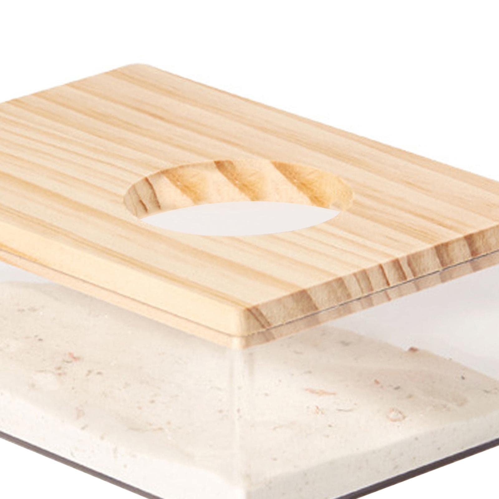 Vasca Per Bagno Di Sabbia Per Criceti In Legno – Con Scala E Coperchio Rimovibile, Per Scavare E Arrampicarsi, 29.5x20.6x12.5 Cm