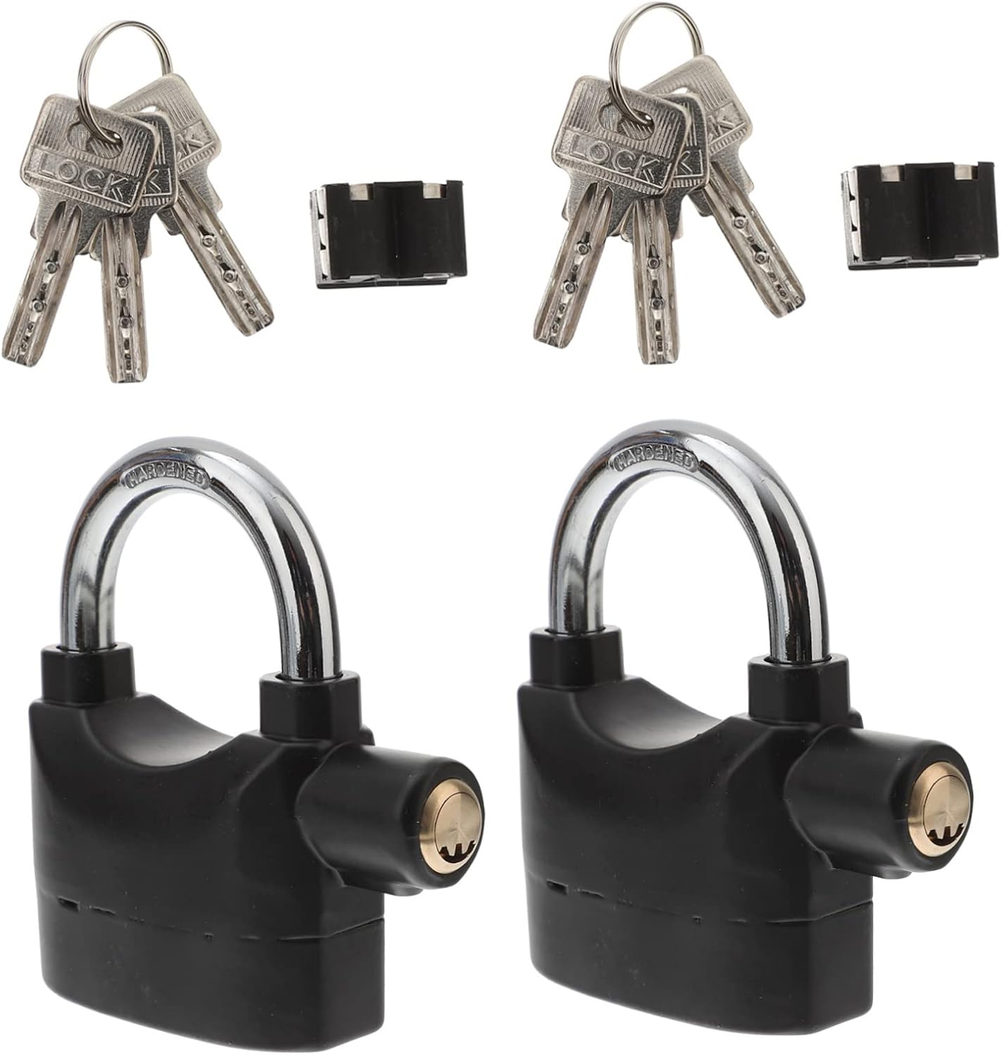 2Pcs Durable U Shaped Bike Padlocks with High Heavy Duty Theft Security Locks for Motorcycles Doors Windows Containers Includes Keys Each Black