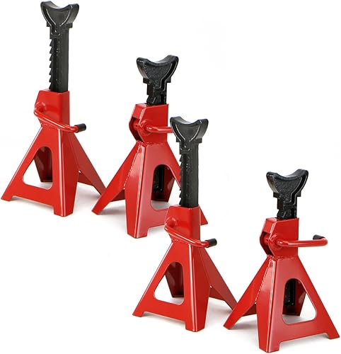 Stark USA Juego de 4 soportes para gatos de 3 toneladas6,000 libras de capacidad, soporte de elevación ajustable, altura para SUV, automóvil, disponible en Yaxa Venezuela