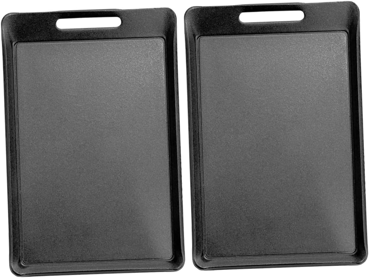 BESTonZON 2 Pcs Barbecue Plate Stovetop Griddle Grilled Fish Pan Barbecue Grill Pan