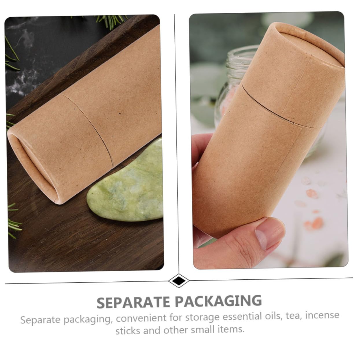 UTHCLO Conveniente para Almacenamiento de Papel Kraft 8 Unidades Caja Cilíndrica Fácil de Transportar para Botellas de Aceite Esencial y Té