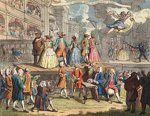 Pintura mural en lienzo de alta calidad con la obra clásica de William Hogarth de 60x90