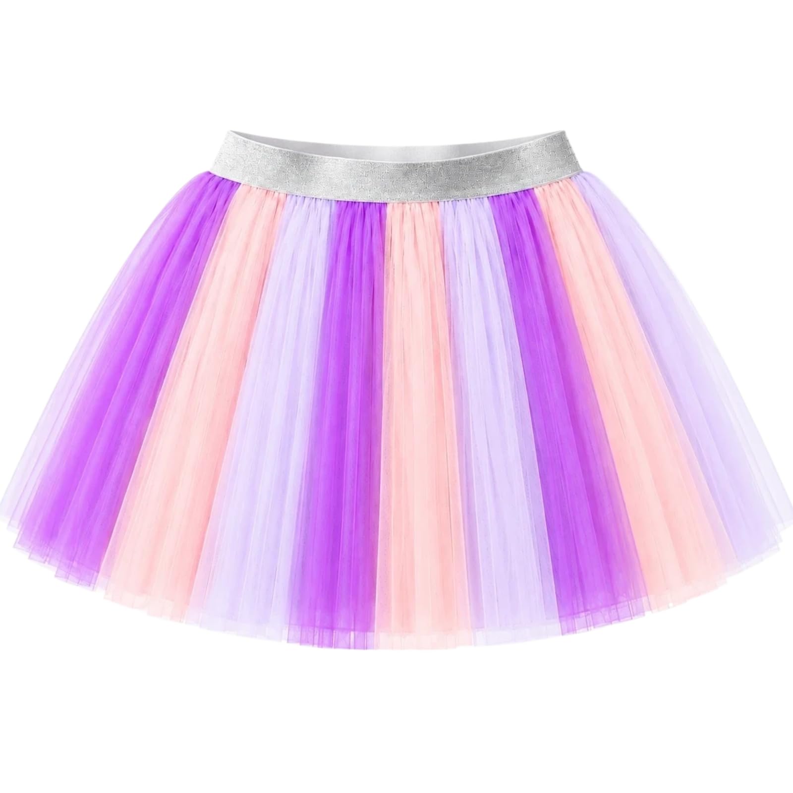 DXTON Girls Tutu Skirt Rainbow Toddler Tulle Ballet Dance Skirt for 3-10Y