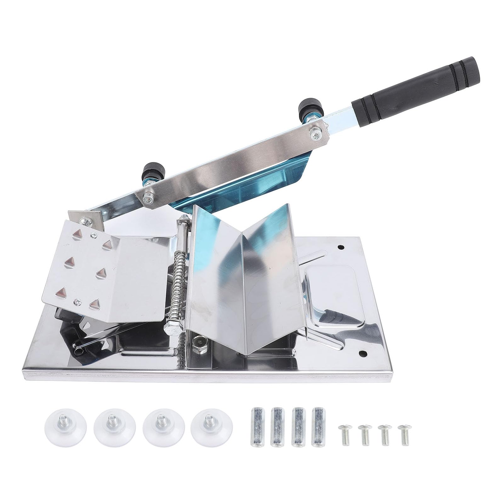 Stainless Steel Food Slicer, Manual Frozen Meat Slicer Beef and Mutton Roll Meat Cleavers Machine for Home Cooking of BBQ Hot Pot