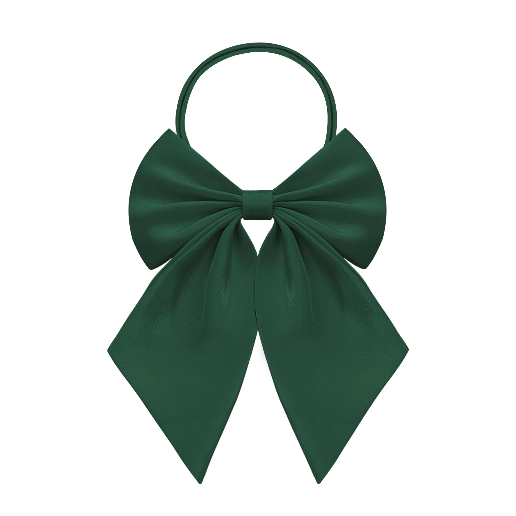 AUSUAYA Women Silk Uniform Bow Tie, Cute Anime Bowtie For School Girls Necktie/Cosplay/Goth/Valentine Party GB-B1 (Emerald)