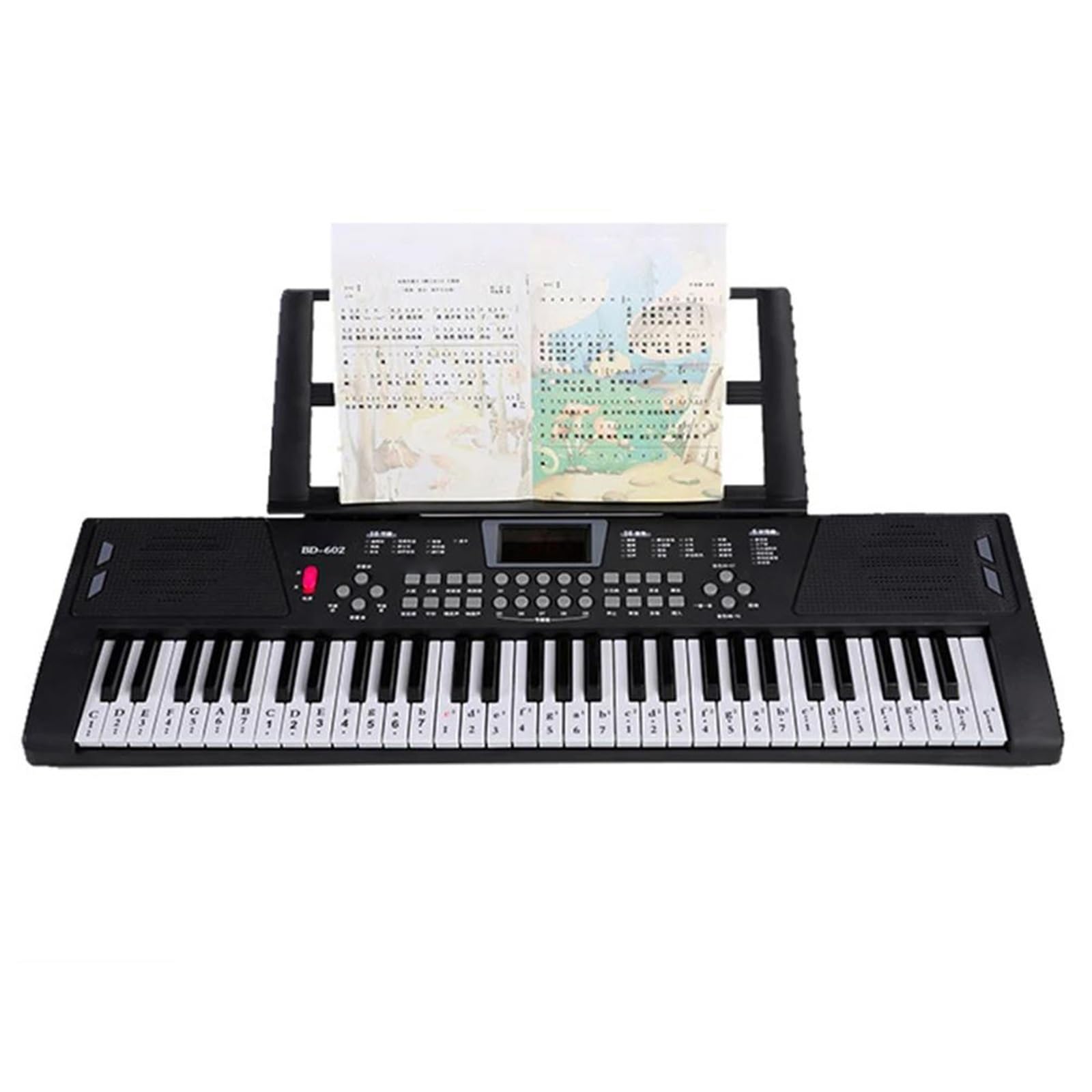 Tastiera Elettronica Digitale Per Pianoforte A 61 Tasti Strumento Musicale Professionale Portatile(602 Black)