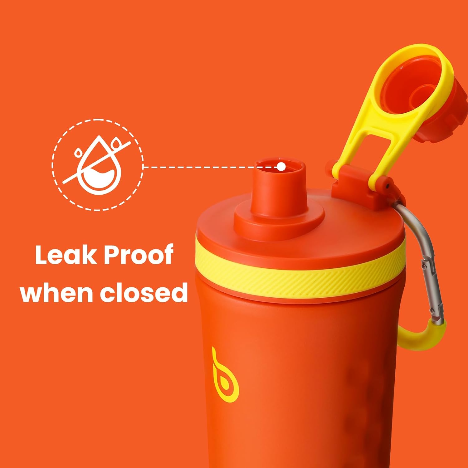 BOTTLE BOTTLE Shaker Bottle 26 oz Insulated Water Bottle for Men and Women Protein Shaker Bottles for Gym Pre Workout Metal Water Cup orangered - Image 4