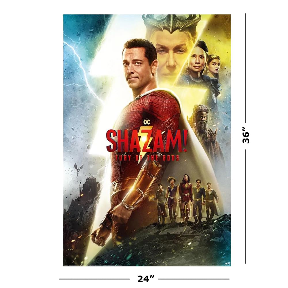Amazon.co.jp: Shazam 2: 神々の怒り - 映画ポスター (キャラクター 
