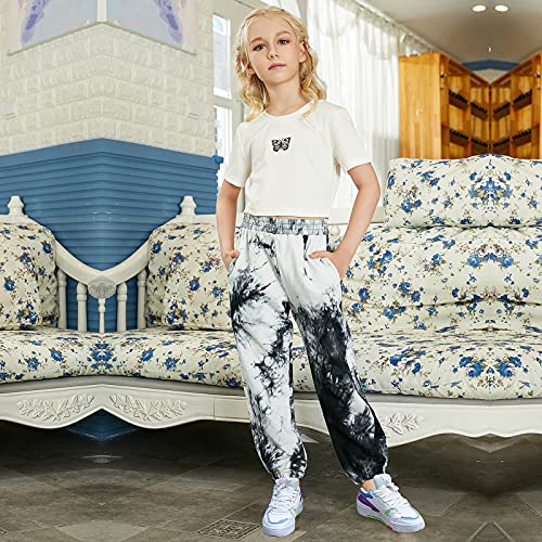Girl Sweatpants Tie Dye Active Jogger Pants Loose High Waist Trouser Cotton Activewear 2-6 Years Multicoloured2