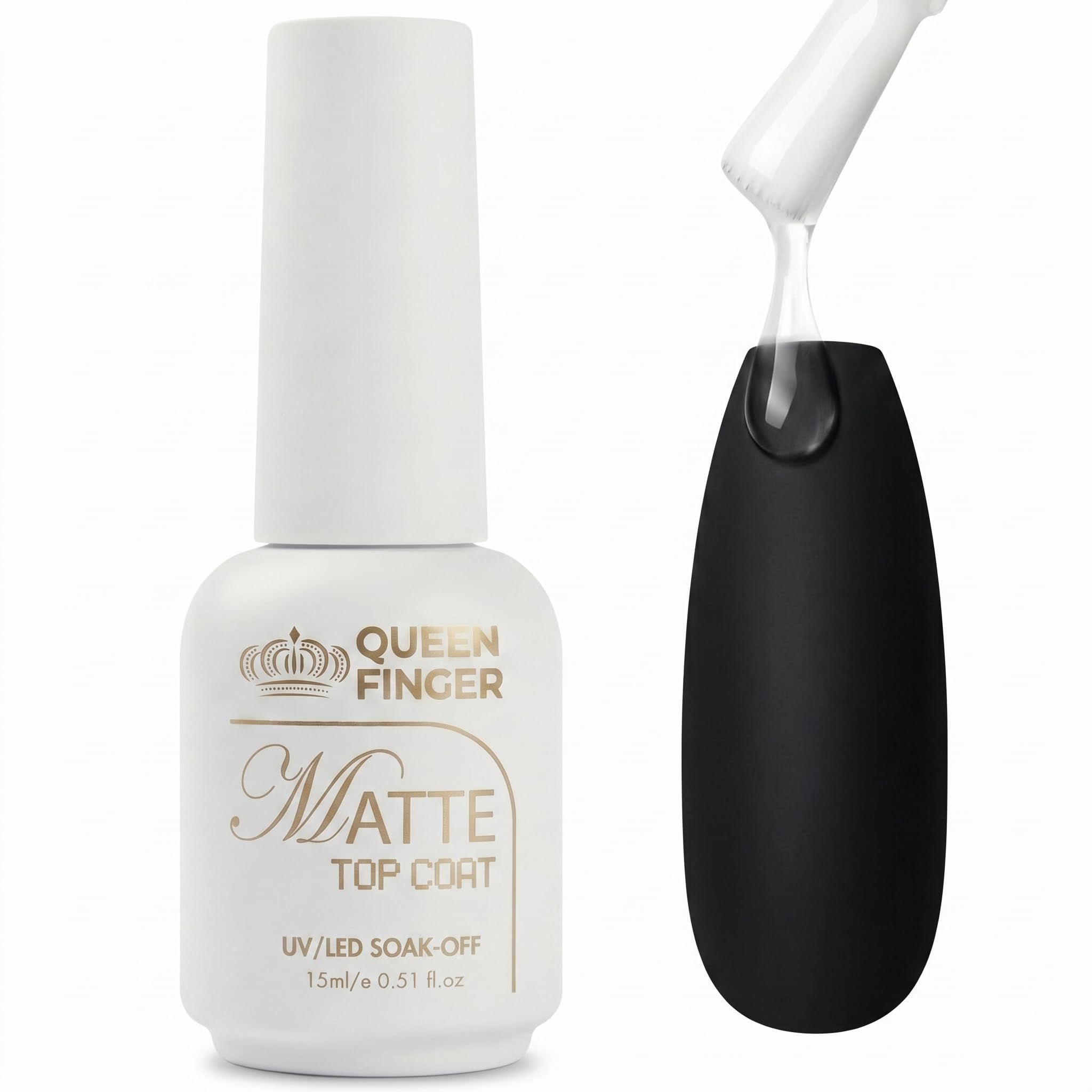 15ML No Wipe Velvet Matte Gel Top Coat for Gel Nail Polish, 15ml VelvetMatte Finish for Long Lasting UV Light Cure Nail Art DIY (Matte Top Coat)-image-23