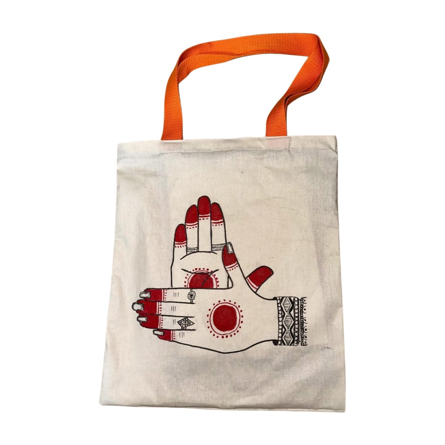 Hand painted Tote bag with hand design, pothi_pai-picture-20