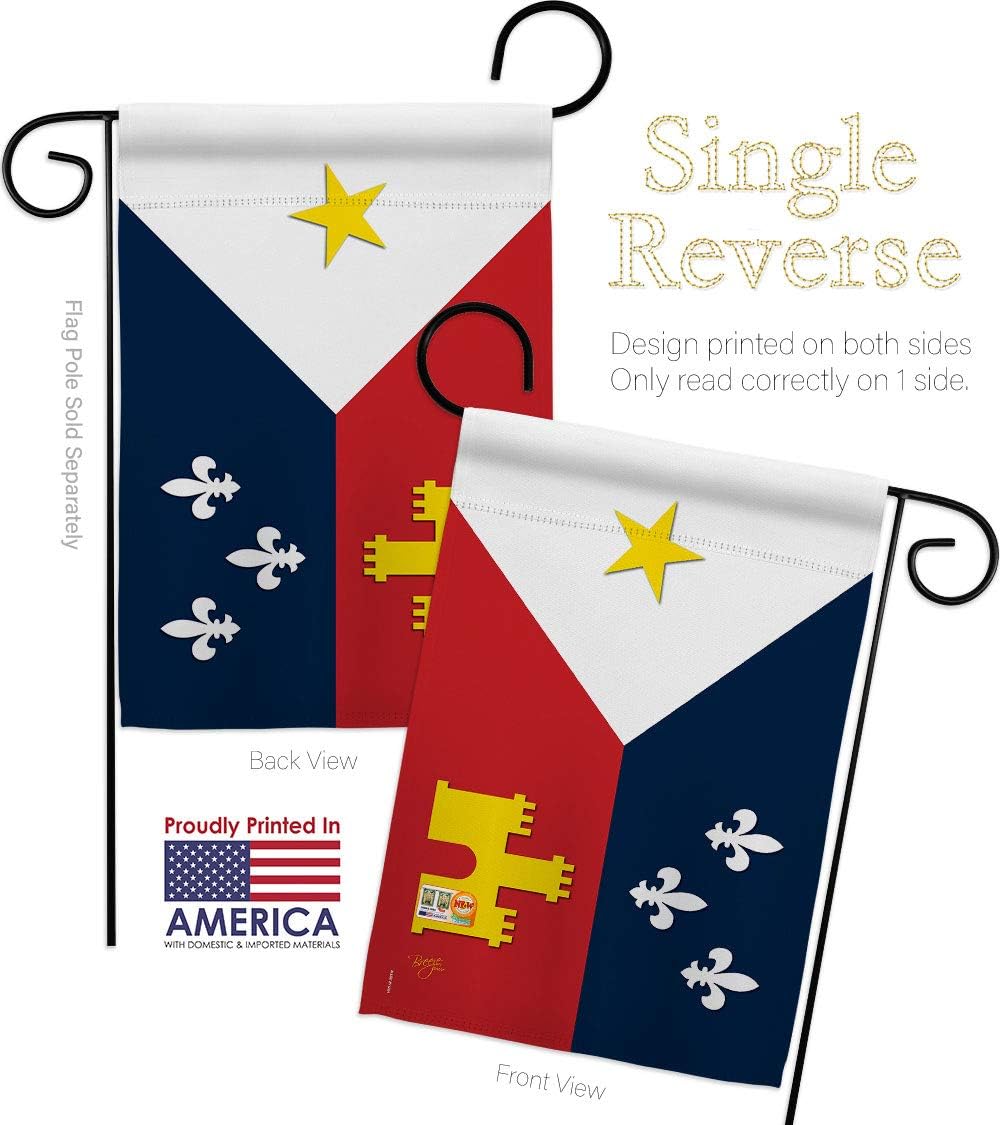 Acadiana Garden Flags Pack Americana States USA American Territories Republic Country Particular Area Applique Small Decorative Gift Yard House Banner Made In 13 X 18.5