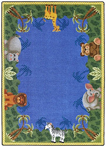 Just for Kidss Jungle Friends Kids Rectangle Rug Size: 5'4