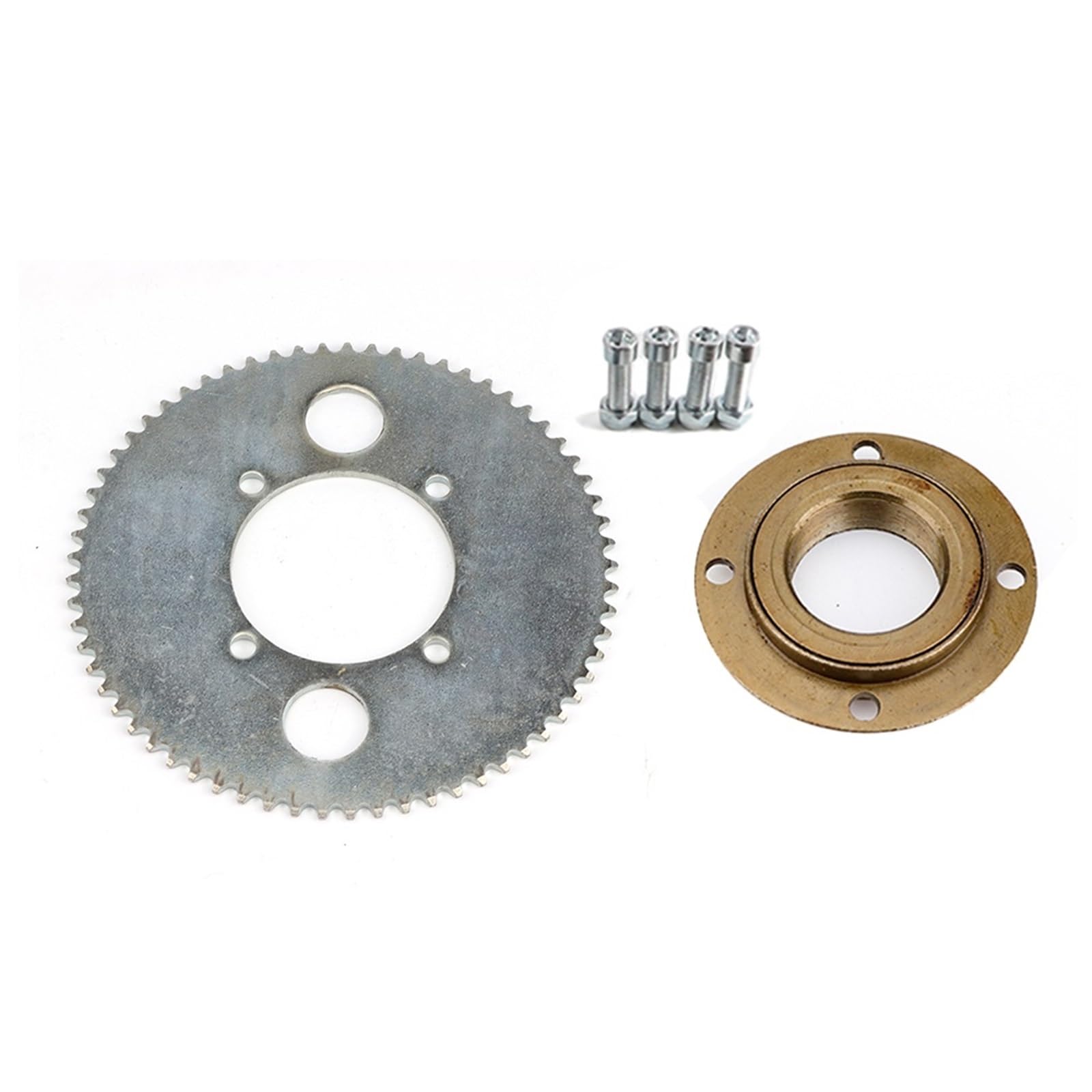 FLFHDUP Motorcycle Sprocket 25H 55T/65T/80T Teeth Rear Sprocket Gear With Free Wheel Ratcheting Adapter Kit For Bicycles Go Kart Scooter Chain Sprocket(65T)