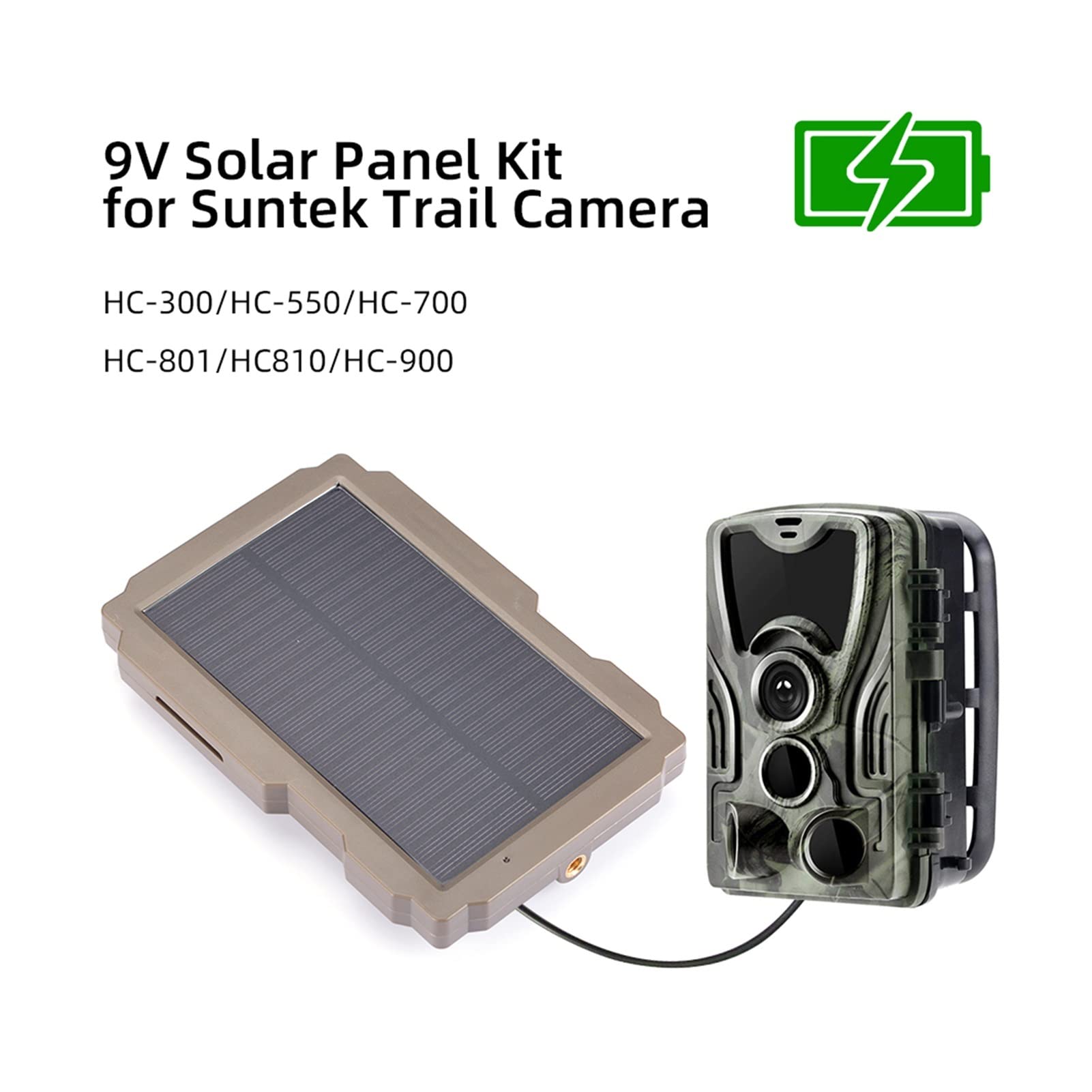 Pannello Solare Batteria del Caricabatterie Solare del Pannello Solare Esterno della Batteria 9V HC900 HC801 HC700 HC550 HC300 Telecamera Traccia