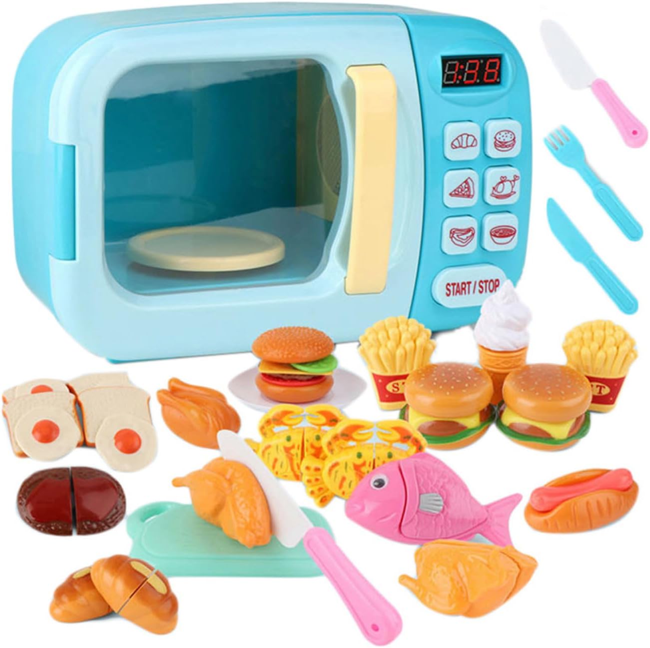 Microwave Toy – ABS | Pretend Play Microwave | Kitchen Set Durable Lightweight Safe Fun Interactive Easy To Use For Kids Role Play Indoor Outdoor Educational Cooking