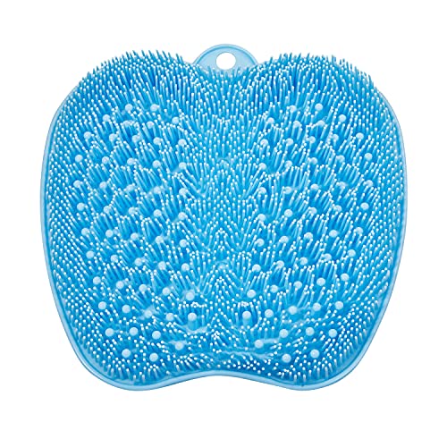 BESKAR Larger Foot Scrubber Mat with Non-Slip Suction Cups- Cleans, Smooths, Exfoliates & Massages Without Bending, Circulation & Soothes Tired Feet, Great for Shower or Bathtub