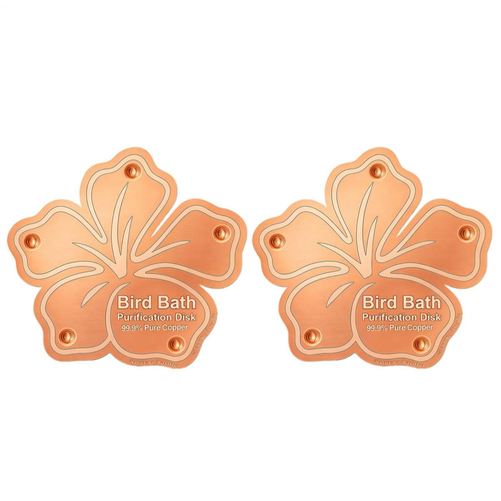 Copper Disc for Bird Bath | Bird Bath Copper Disk | 5-Point Support Coppers Plate for Outdoor Birdbath Bowls | Coppers Purification Disk Birdbath Cleaner | Keeps Water Fresh All Season for Garden