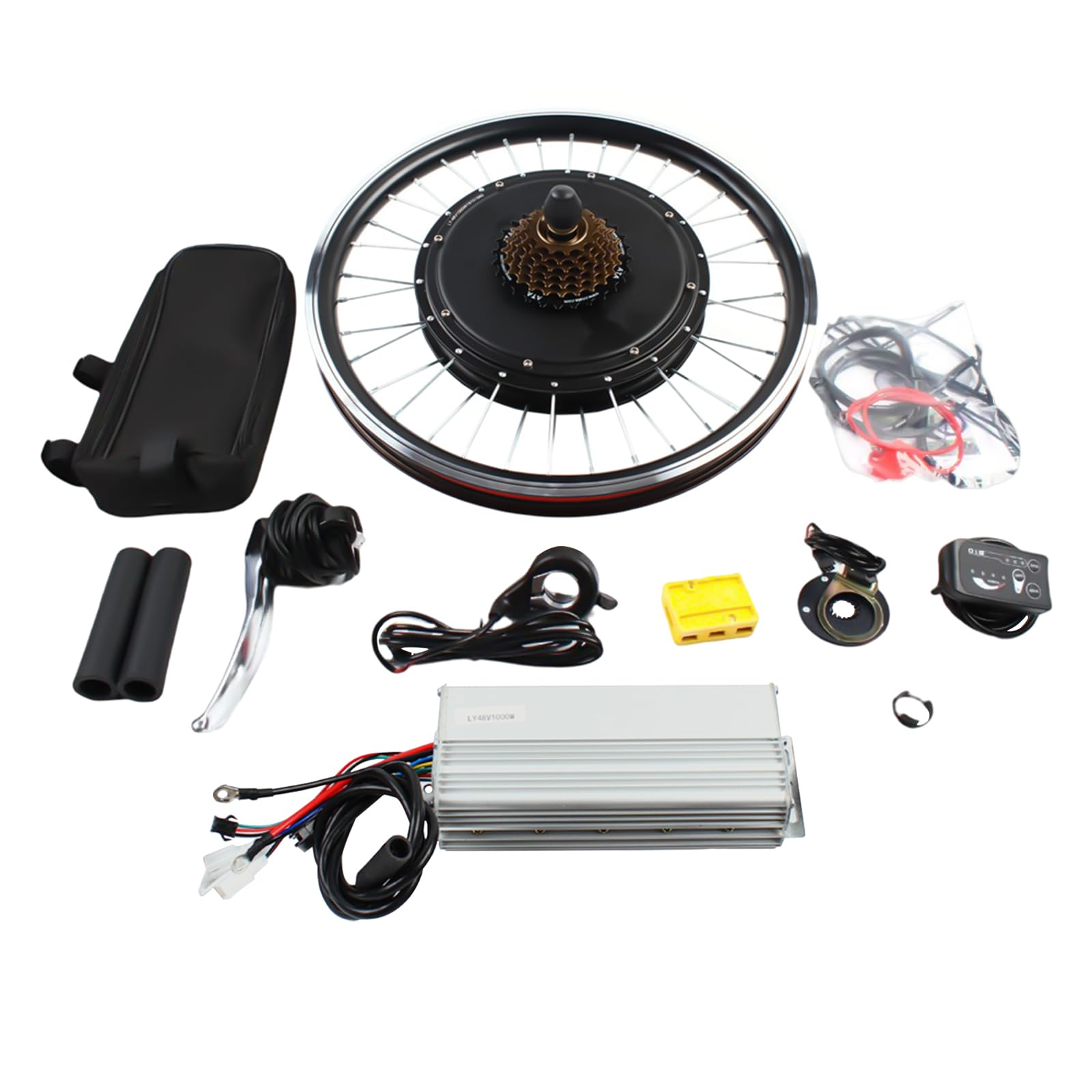 20"Front/Rear Wheel Conversion Kit, Ebike Conversion Kit for Electric Bike 20" Front or Rear Wheel Electric Bicycle Hub Motor Kit 48V 1000W/36V 250W Waterproof Electric Bike Conversion Kit USA STOCK