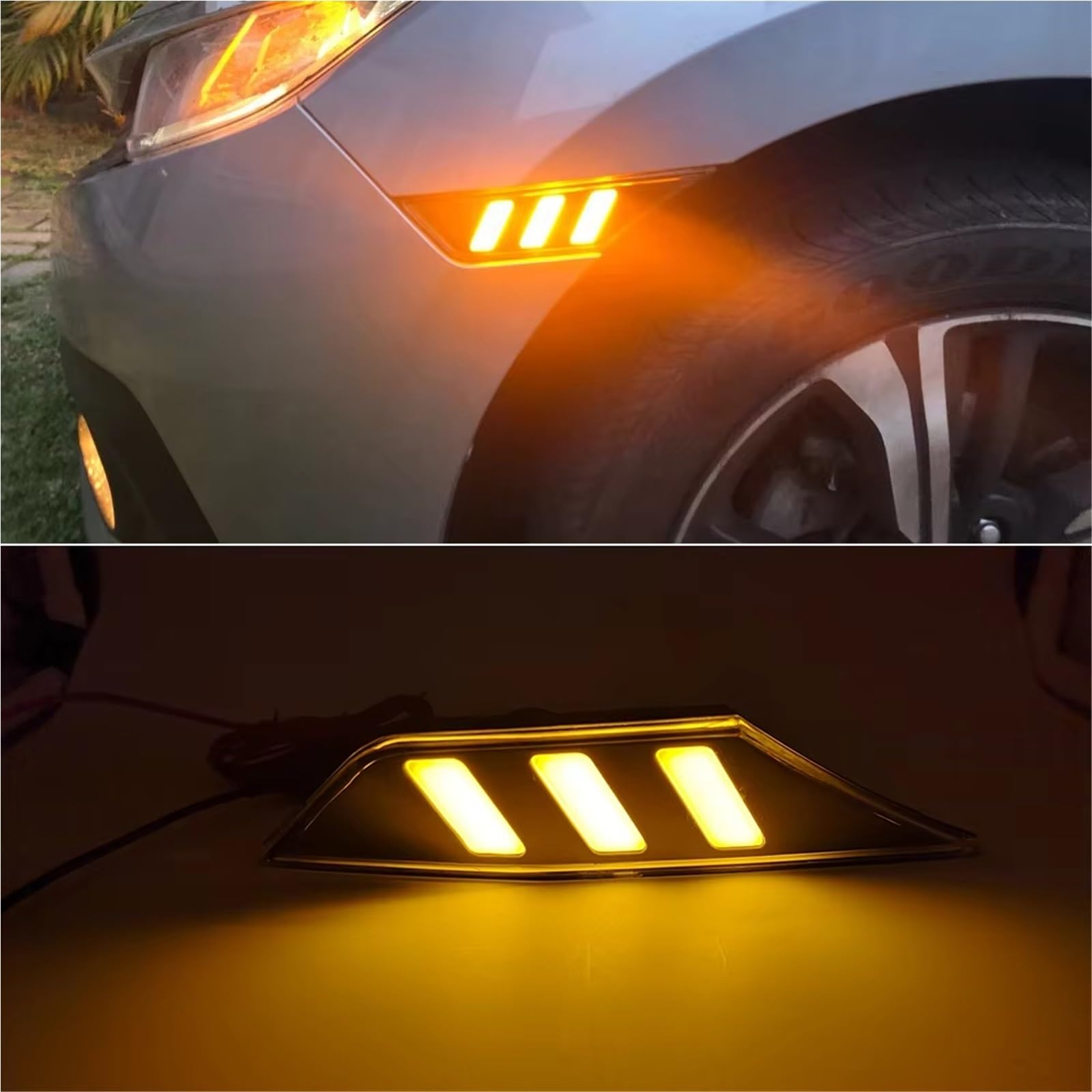 Generico Luci Di Posizione Laterali A LED Indicatori Direzione Per CIVIC 2016 2017 2018 2019 2020 Luce Marcia Diurna DRL Fari
