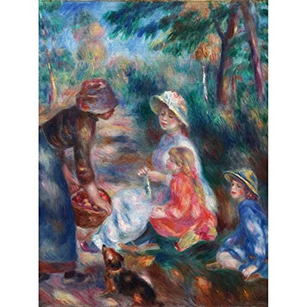 Artery8 Renoir The Apple Seller Painting Art Print Canvas Premium Wall Decor Poster Mural