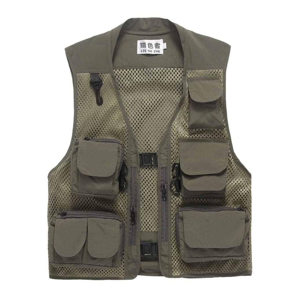 Fly Fishing Vest Multi-Pocket Mesh Fishing Vest Photographer Jacket XXXL-image-49