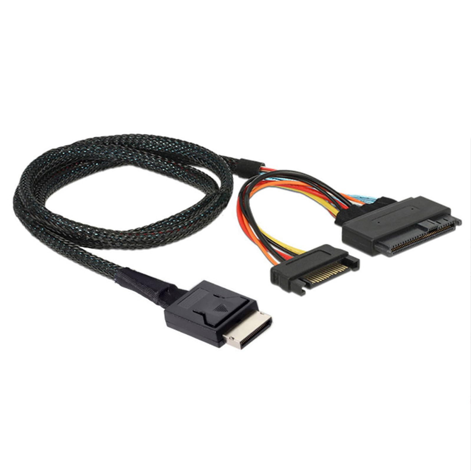 Câble SFF-8611 vers SFF-8639 PCIE 15 broches mâle pour châssis de serveur