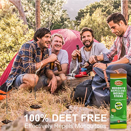 120 Pcs Mosquito Repellent Outdoor Patio, Citronella Incense Sticks For Garden Fishing Camping Yard Lawn, Mosquito Incense Sticks Made With Natural Ingredients & Deet Free Safe For Humans And Pets #TOP4
