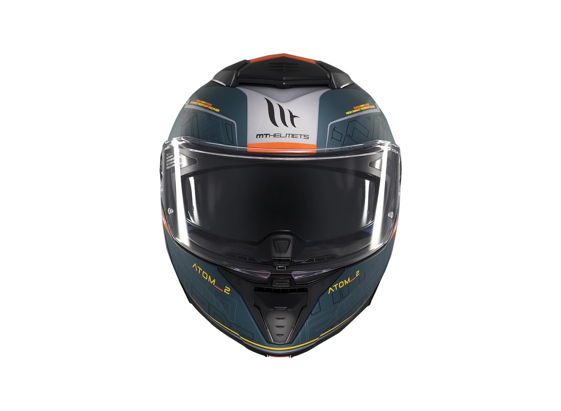 MT Helmets Atom 2 SV, Casco moto Modular Flip-Up, Visor Solar Retráctil, Interior Lavable, Preparado Intercomunicador UCS, Bloqueo frontal, Visor con posición Ventilación, Homologado ECE 22.06 & DOT