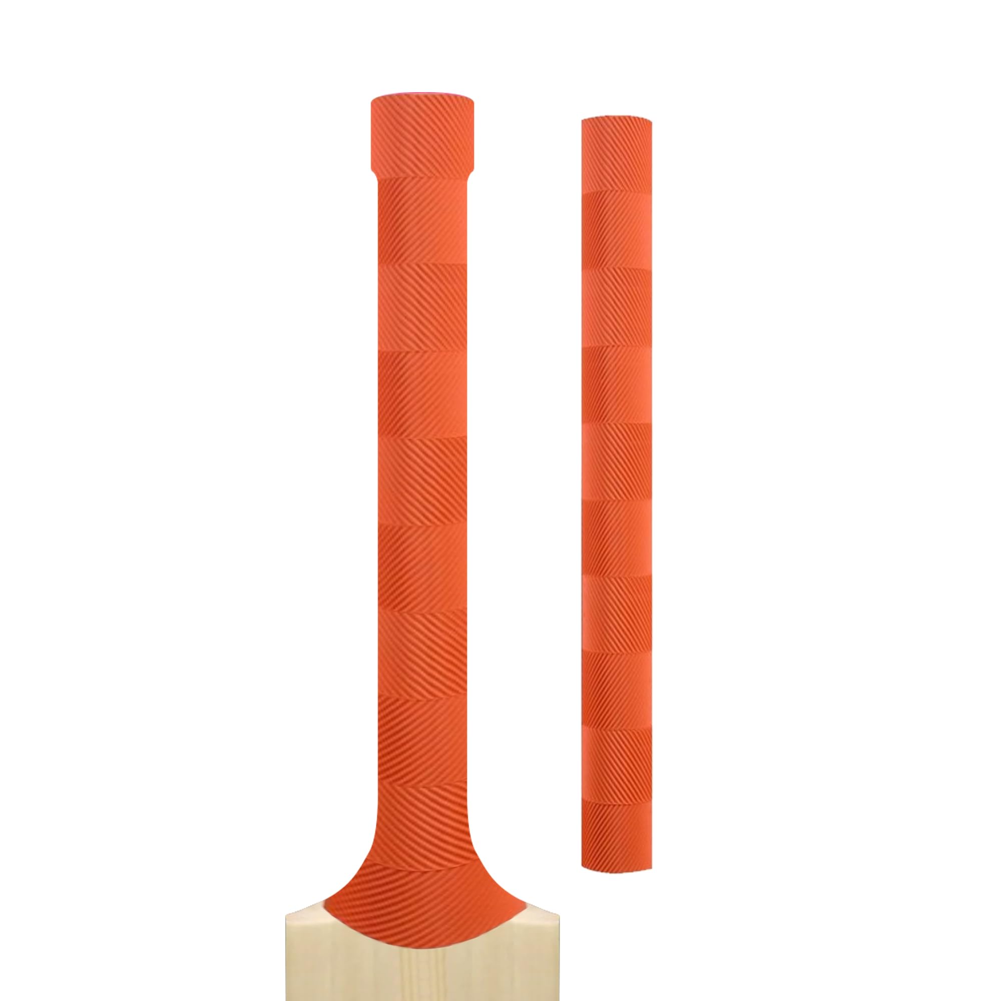 Cricket Bat Grips – Premium Rubber Cricket Bat Grip Tape for Maximum Hold & Shock Absorption | 4 Styles | Multi-Color | Pack of 1| Durable Bat Grips Cricket (1, Orange, Chevron)