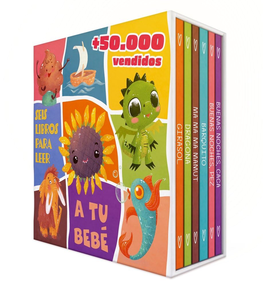 Colección de libros para bebés: Caja con libros para bebés de 6 a 18 meses