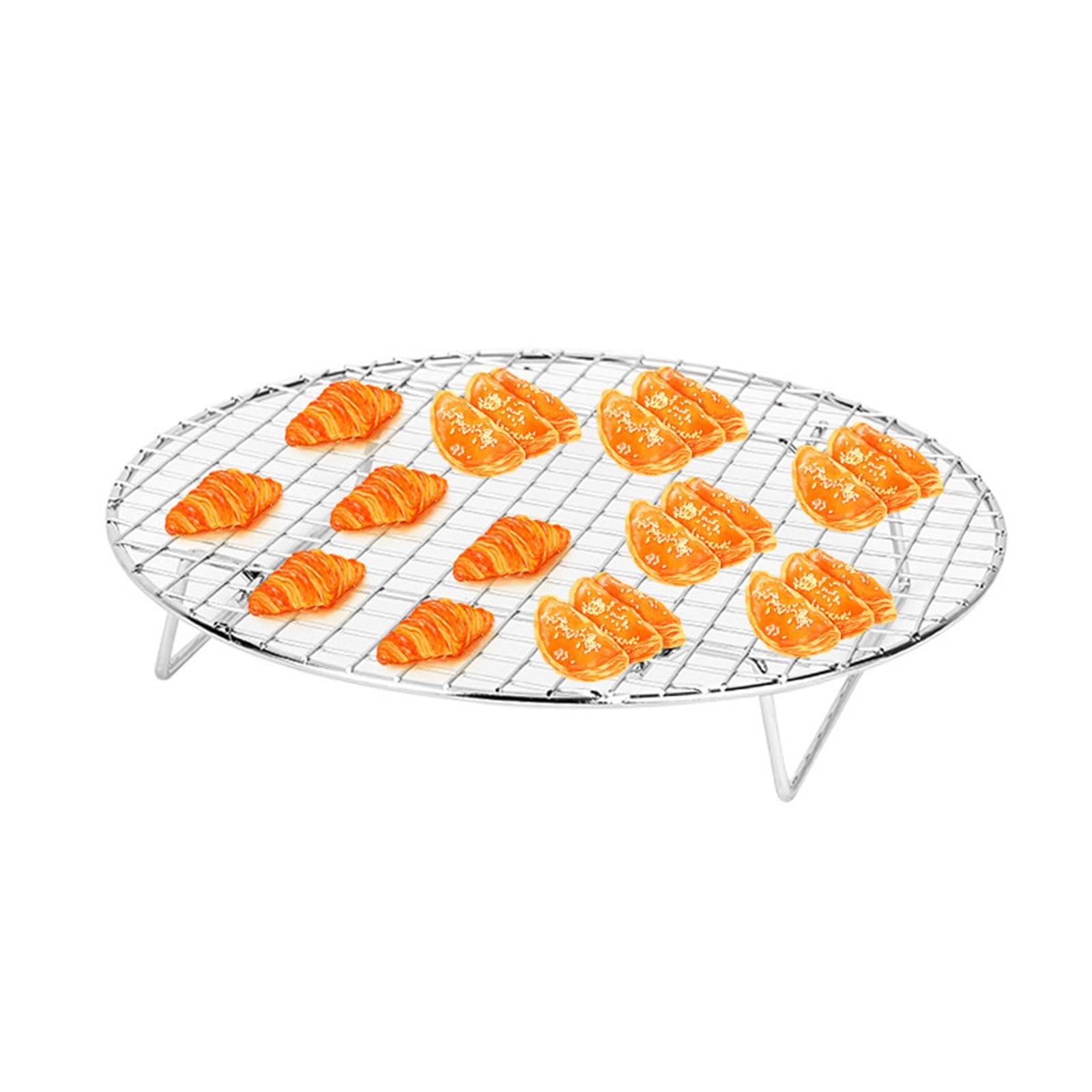Excellante Nickel Plated Round Cooling/ Steamer Rack, 10-1...
