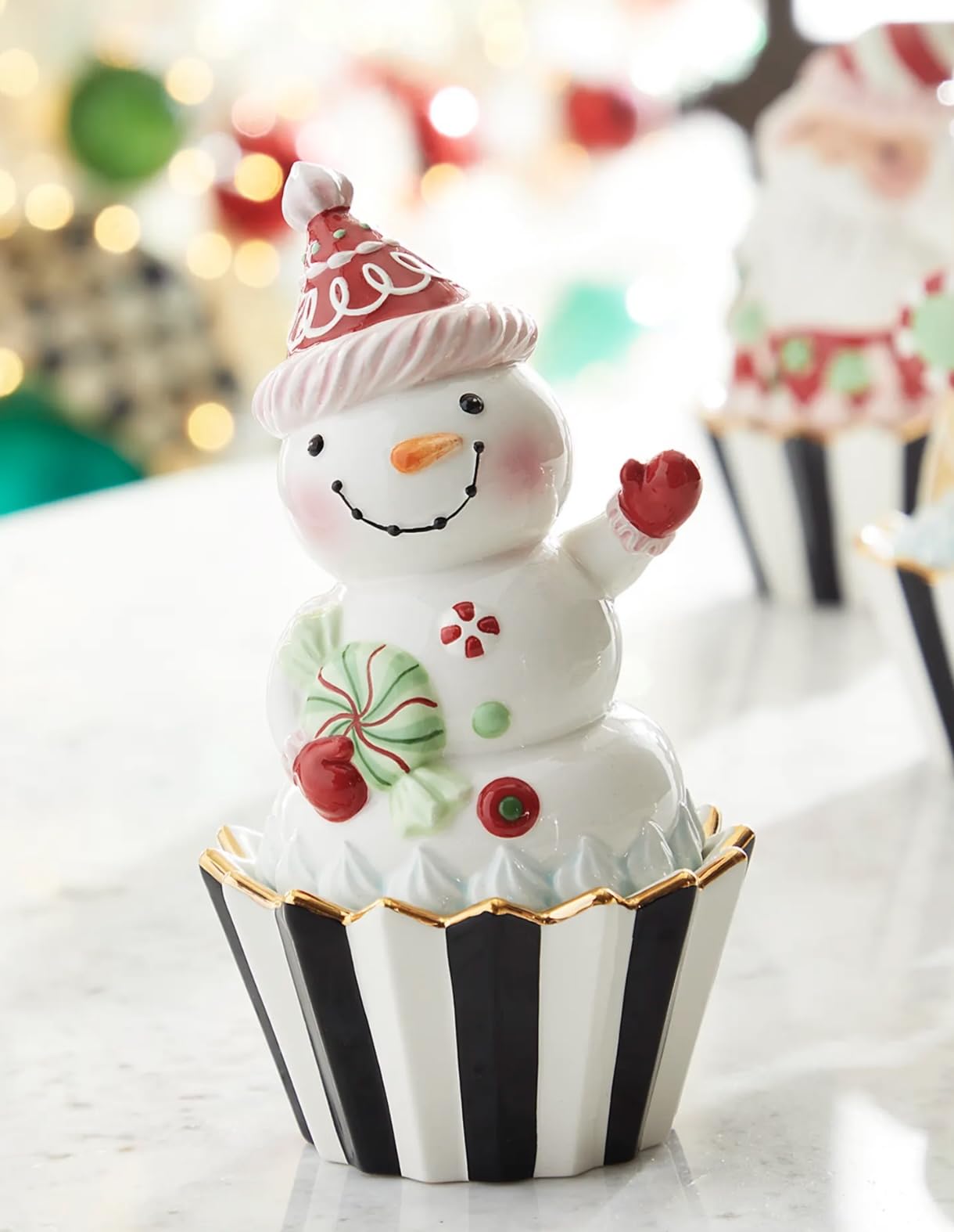 MACKENZIE-CHILDS Holiday Sweets Cupcake Box - Snowman