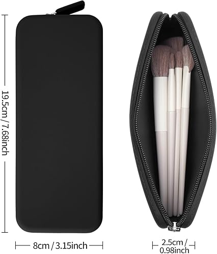 Miniatura 3 de Soporte de cepillo de maquillaje de viaje, bolsa de cepillo de maquillaje de silicona, soporte de cepillo de maquillaje de silicona con cremallera