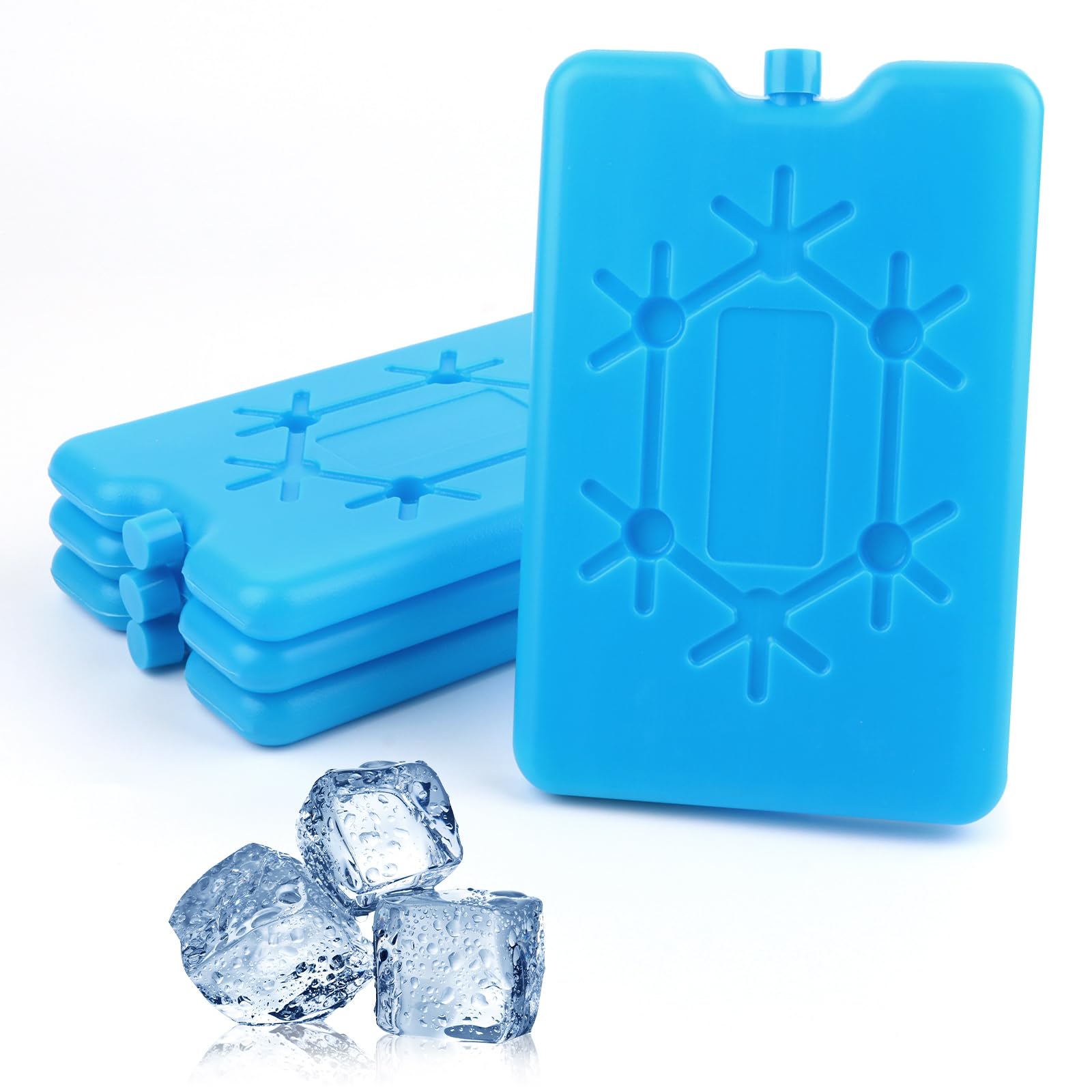 4 Piezas bolsas de hielo,Acumuladores de Frío Nevera,Placas de hielo,Bloques Congeladores de Frío Pequeños,Plana Freeze Refrigeración Bloques,para Viajar y Acampar Mantiene Fríos Alimentos y Bebidas