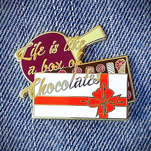 Forrest Gump Enamel Pin | Life Is Like Box Of Chocolates | Bubba Gump | Tom Hanks Movie | 90s Movies Pop Culture | Lapel Brooch3