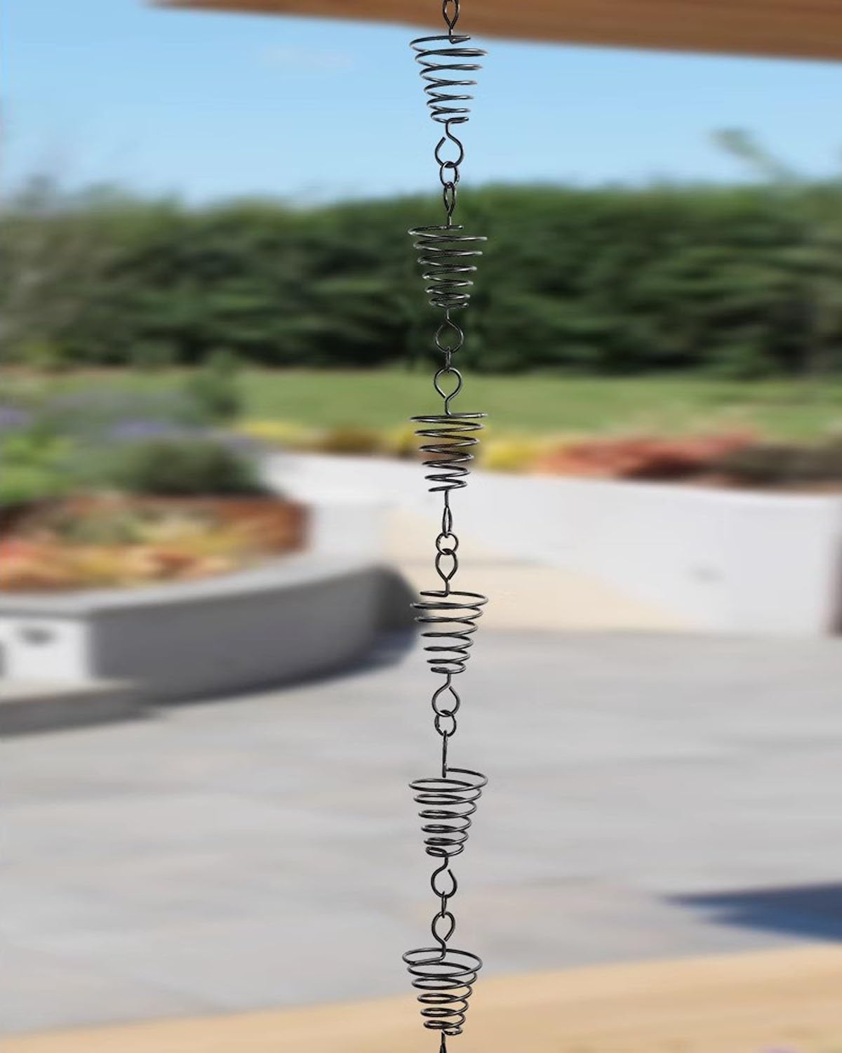 YNBSHGAA Heavy Duty Spiral Rain Chain, Decorative Outdoor Waterfall Gutter Replacement for Efficient Rainwater Diversion,size_name-2.8m (9.2ft)