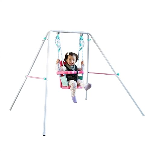 Sportspower FNS-003 My First Toddler Swing juego de columpios resistentes para interiores y exteriores con arnés de seguridad, capacidad de 50