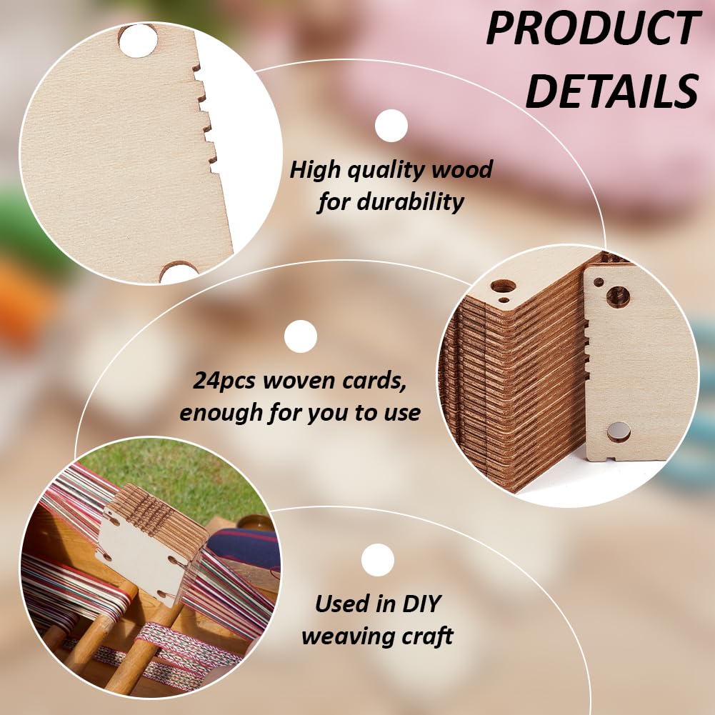 BENECREAT 24 Pcs Square Weaving Card - Image 4