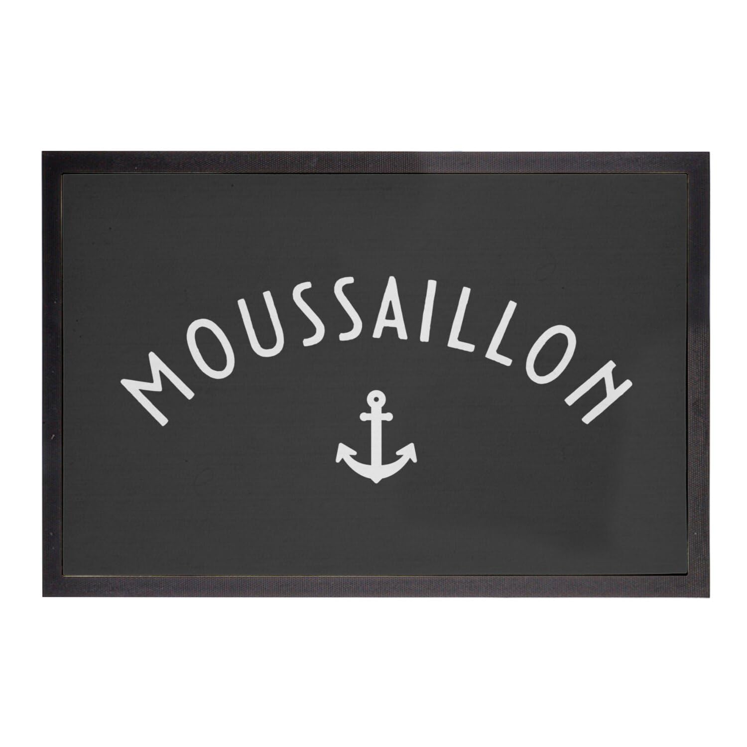Paillasson noir Moussaillon 75x50cm tapis d'entrée résistant