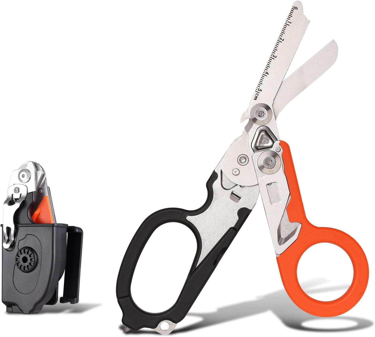 TERRIFI Trauma Shears, Emergency Response Shears, Stainless Steel Foldable Scissors Pliers, 6 in 1 Foldable Emergency Response Scissors, Outdoor Camping Rescue Scissors Tools