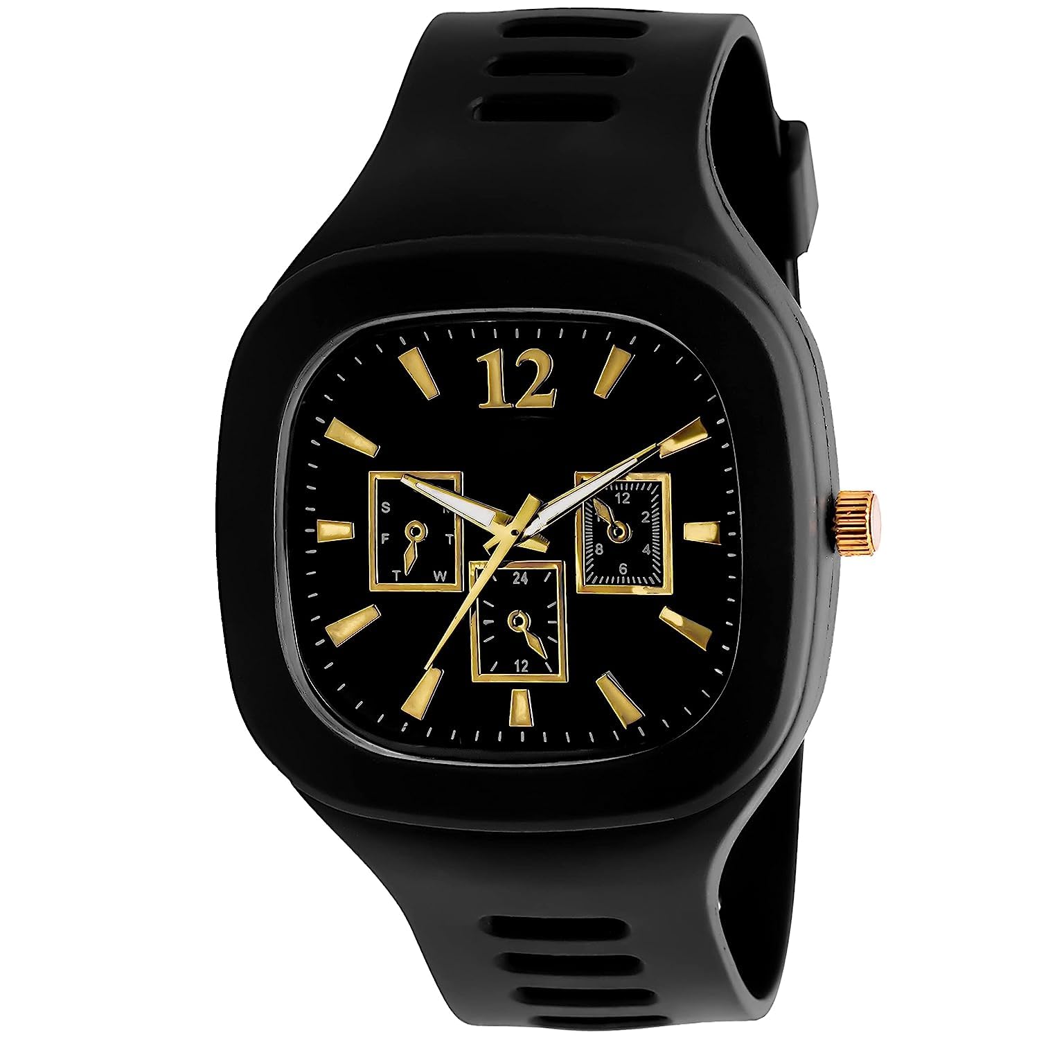 AB Collection Square Multi DIAL Analog Silicon Strap ADDI Stylish Designer Analog Watch - for Boys (B0CBRYHGCG) Amazon Price History, Amazon Price Tracker